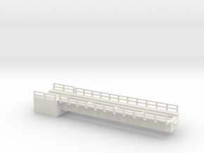 Deschutes River Beam Bridge Z scale in White Natural Versatile Plastic