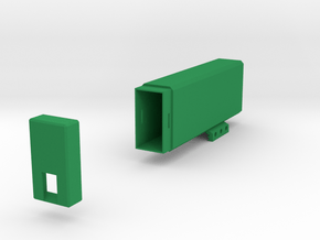 Plain Battery Box (Vertical Mount) in Green Processed Versatile Plastic