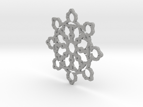 Mandelbrot Web Pendant 2 in Aluminum