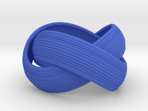 Double Swing Grooved Ring in Blue Processed Versatile Plastic