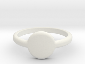 Ring with your initials (US) 11 in White Natural Versatile Plastic