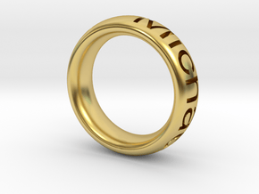 Michael Ring in Polished Brass: 6 / 51.5