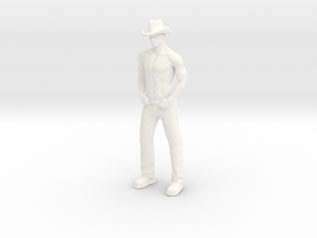 Cowboy Male in White Processed Versatile Plastic