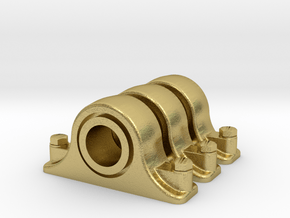 Pillow Block 3.6mm in Natural Brass