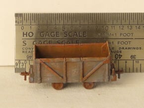 Single HO anthracite mine car in Smooth Fine Detail Plastic