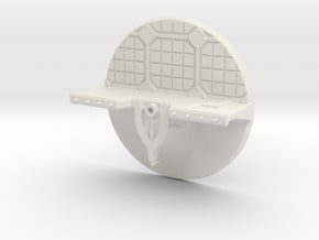 Heavy Weapon Barricade on 60mm Base (Version 02) in White Natural Versatile Plastic