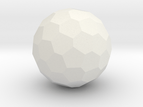 3. Biscribed Hexpropello Dodecahedron (Dextro) 1in in White Natural Versatile Plastic