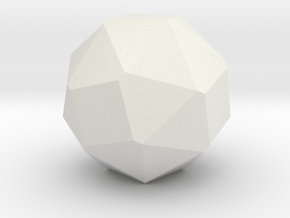 Biscribed Orthotruncated Propello Octahedron 1in in White Natural Versatile Plastic