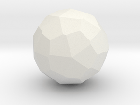 Biscribed Pentagonal Hexecontahedron (Dextro) 1in in White Natural Versatile Plastic