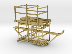 VR Pin Arch Platform Set #1 with Ladder 1:87 Scale in Natural Brass