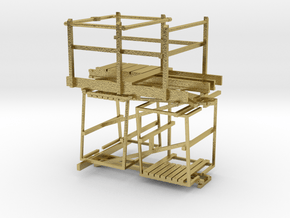 VR Pin Arch Platform Set #1 1:87 Scale in Natural Brass