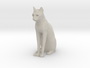 Bastet Egyptian Goddess Cat Museum Reproduction in Natural Sandstone