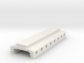 Picatinny Rail to Dovetail Rail Adapter (8 Slots) in White Natural Versatile Plastic