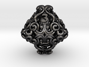 Cthulhu D8 (only number 3) in Polished and Bronzed Black Steel