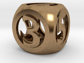 hollow round die in Natural Brass