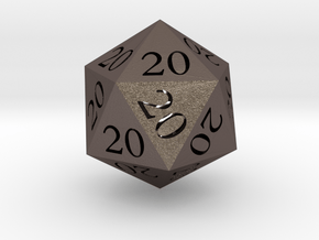 All Twenties D20 (old version) in Polished Bronzed-Silver Steel
