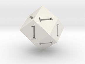 All Ones D12 (rhombic) (old version) in White Natural Versatile Plastic
