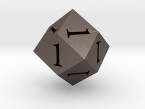 All Ones D12 (rhombic) (old version) in Polished Bronzed-Silver Steel