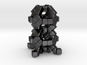 Tetra Tower chain pendant in Polished and Bronzed Black Steel