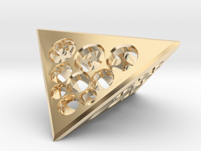 Modern tetrahedron chain ornament in 14K Yellow Gold