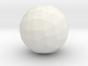 19. Biscribed Propello Snub Cube - 1in in White Natural Versatile Plastic