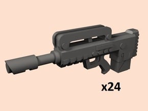28mm bullpup laser rifle in Tan Fine Detail Plastic
