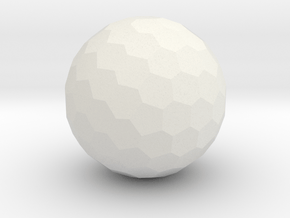 23. Biscribed Propello Truncated Icosahedron - 1in in White Natural Versatile Plastic