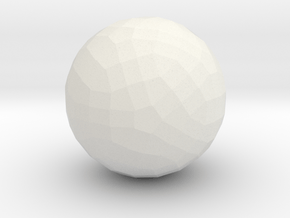 Biscribed Propello Truncated Icosidodecahedron 1in in White Natural Versatile Plastic
