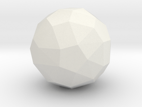 27. Biscribed Snub Dodecahedron (Laevo) - 1in in White Natural Versatile Plastic