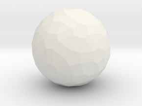 28. Biscribed Snub Truncated Icosahedron - 1in in White Natural Versatile Plastic