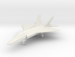 HAL AMCA Stealth Fighter 2021 (With Landing Gear) in White Natural Versatile Plastic: 6mm