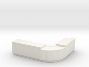 Curved Bar Counter 1/35 in White Natural Versatile Plastic