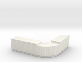 Curved Bar Counter 1/24 in White Natural Versatile Plastic