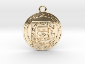 Balboa High School Panama "Canal Zone" Pendant in 14k Gold Plated Brass