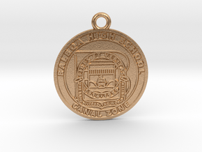 Balboa High School Panama "Canal Zone" Pendant in Natural Bronze