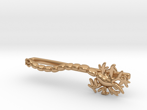 Neuron Tie Bar - Science Jewelry in Polished Bronze