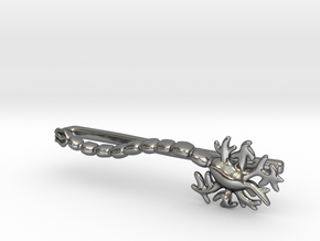 Neuron Tie Bar - Science Jewelry in Polished Silver