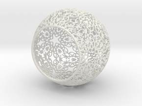 Snow Star Sphere in White Natural Versatile Plastic: Medium