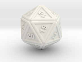 Panels D20 (spindown) in White Natural Versatile Plastic: Small