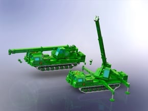 Russian KGS-25 Crane on MT-T Tractor 1/220 in Smooth Fine Detail Plastic