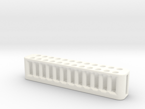 2x12 PCR Tube Magnetic Rack in White Processed Versatile Plastic