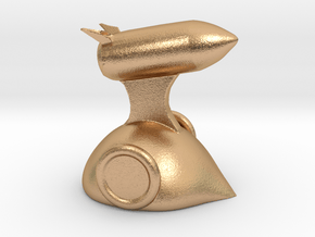 Chess Rook Rocket in Natural Bronze