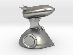 Chess Rook Rocket in Natural Silver