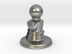 Chess Pawn in Natural Silver