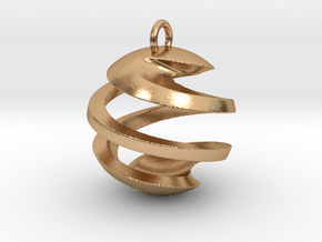 twisted-earring in Polished Bronze