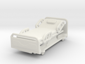 Modern Hospital Bed 1/56 in White Natural Versatile Plastic