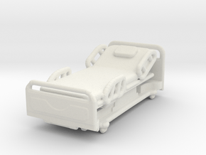 Modern Hospital Bed 1/48 in White Natural Versatile Plastic