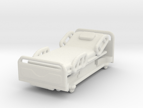 Modern Hospital Bed 1/24 in White Natural Versatile Plastic