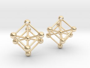 Atomium Earrings in 14k Gold Plated Brass