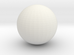 Ping Pong Ball in White Natural Versatile Plastic